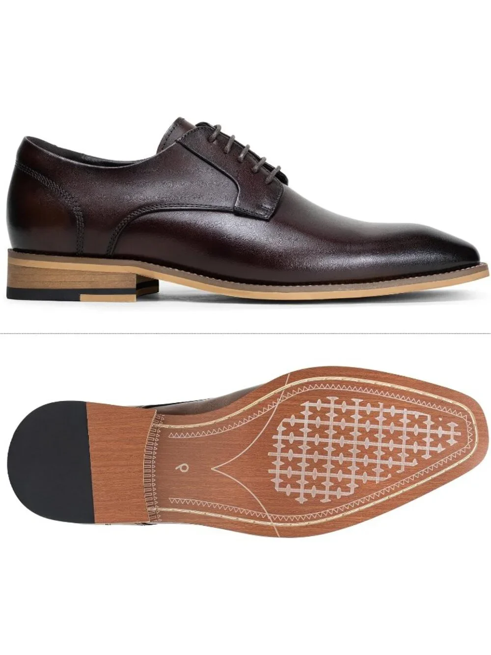 Men's Espresso Dunbar Wingtip Lace Up Formal Oxford Leather Brogue Dress Shoes